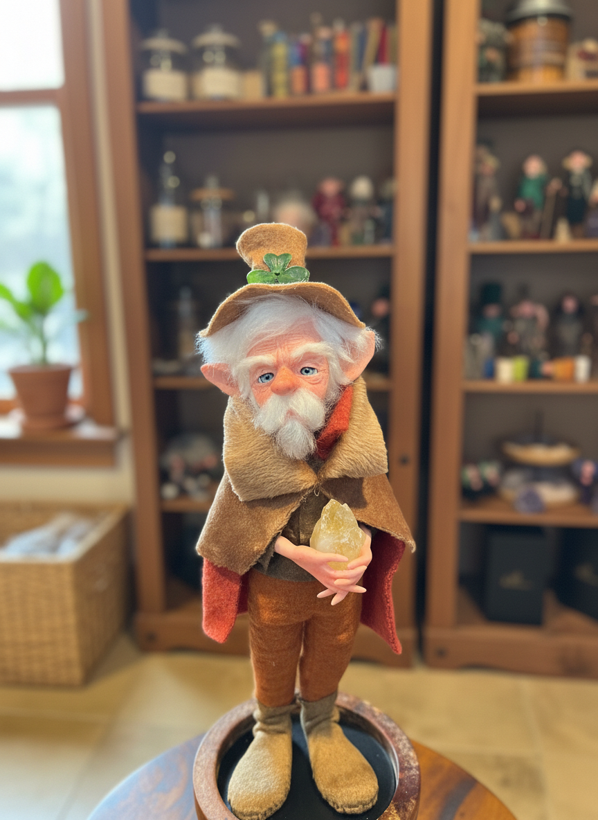 Emeric - Mediano — figura artesanal de guardián de la suerte, hecha por Duendes del Uruguay, vista 3
