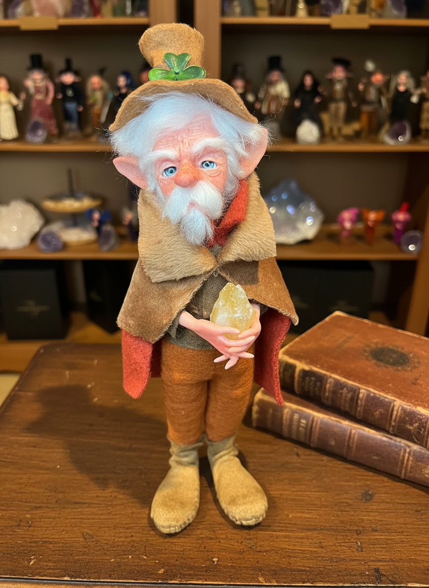 Emeric - Mediano — figura artesanal de guardián de la suerte, hecha por Duendes del Uruguay, vista 7