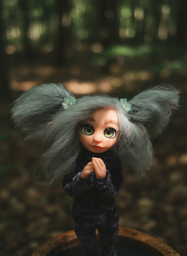 Brisa, Guardiana Pixie de Sabiduría, hecha a mano por Duendes del Uruguay