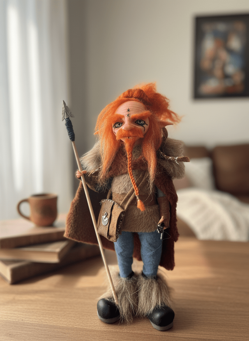 Erik — figura artesanal de guardián de la protección, hecha por Duendes del Uruguay, vista 5