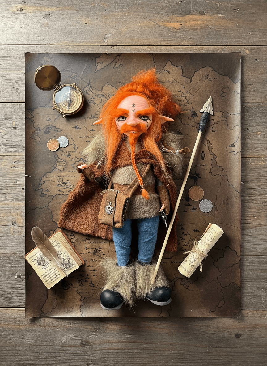 Erik — figura artesanal de guardián de la protección, hecha por Duendes del Uruguay, vista 4